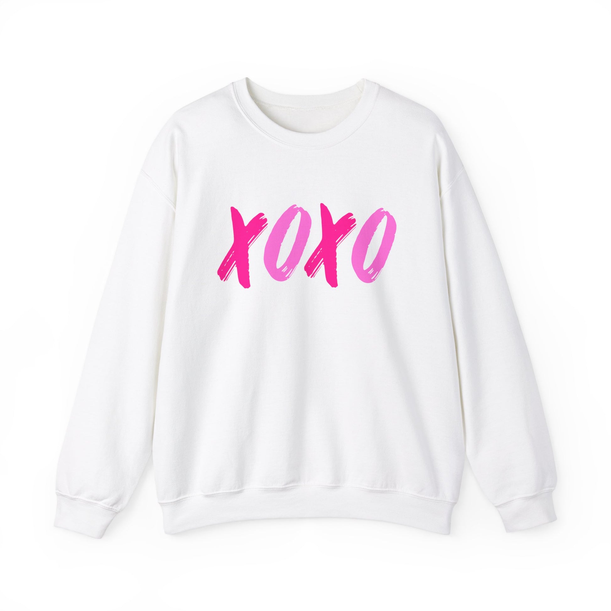 XOXO Valentine's Sweatshirt, Hug & Kisses Valentines Day Sweatershirt S White  - HolidayShoppingFinds