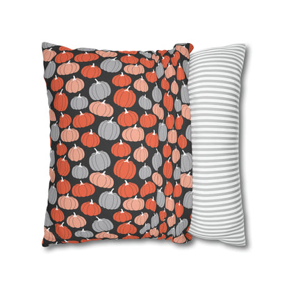 Pumpkins Square Pillow Case Throw Cover, Fall Accent Pillow    - HolidayShoppingFinds