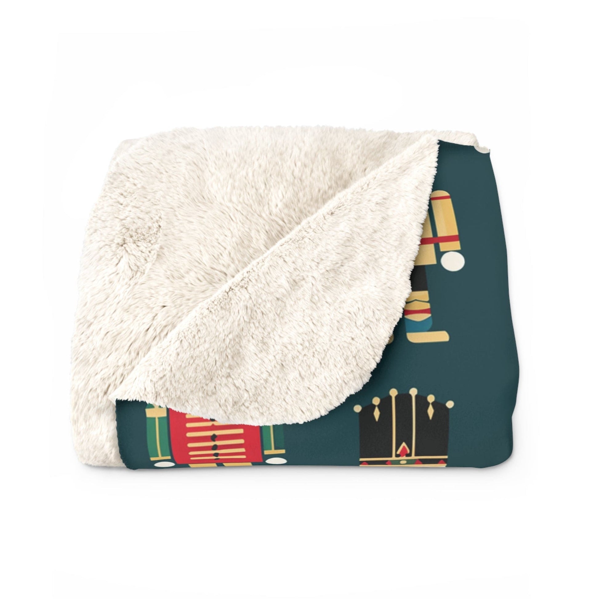 Christmas Nutcracker Sherpa Blanket - Festive Winter Throw Design    - HolidayShoppingFinds