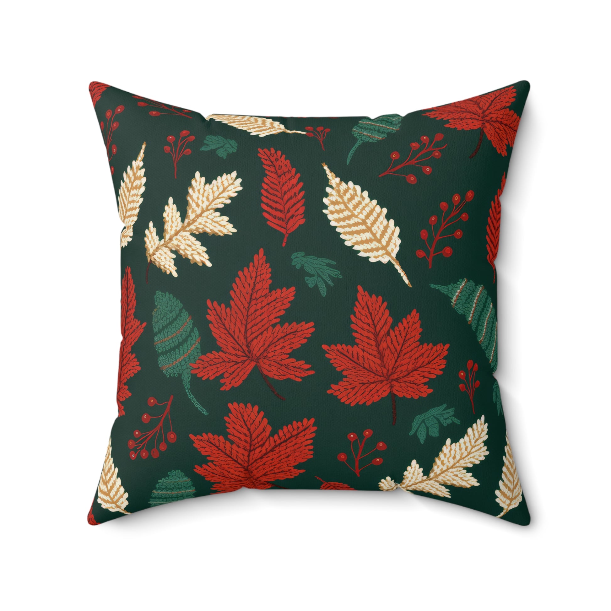 Fall Foliage Pillow, Autumn Accent Pillow Seasonal Pillow (Insert Incl.) 20" × 20"   - HolidayShoppingFinds