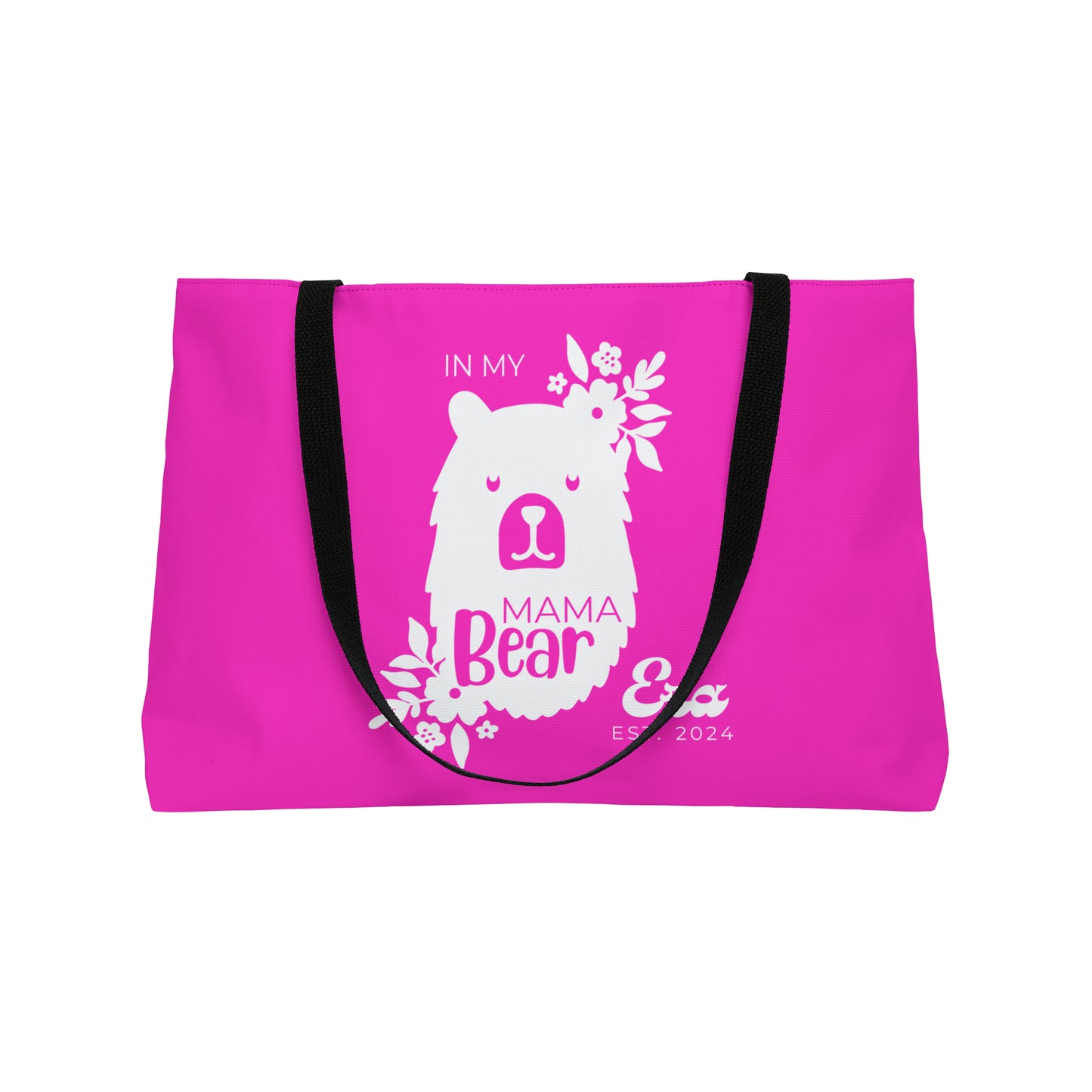 Personalized In My Mama Bear Era Weekender Tote Bag Pink, Gift for Mom    - HolidayShoppingFinds