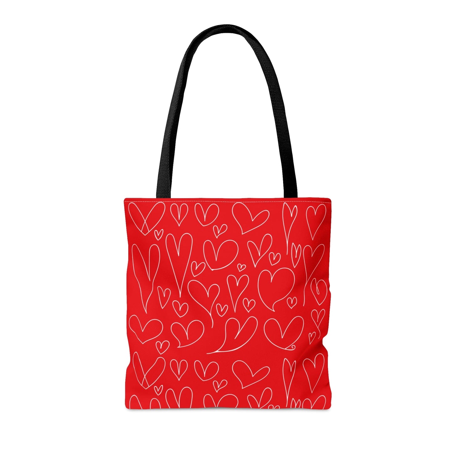 Red Hearts Valentine Hand Tote Bag - Valentine's Day Tote Bag Gift    - HolidayShoppingFinds