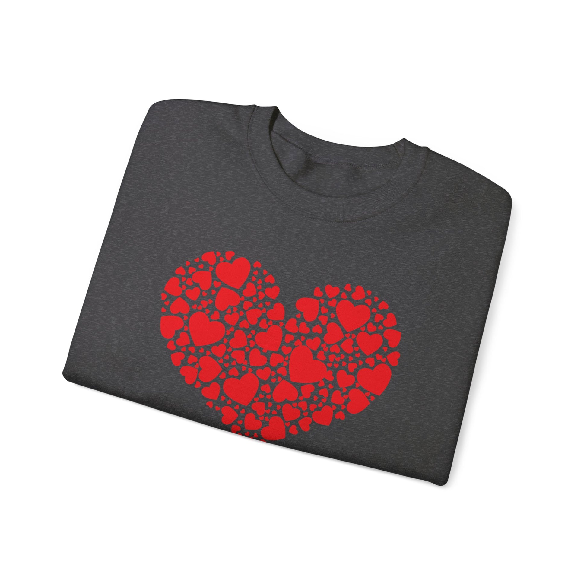 Double Heart Valentines Day Sweatshirt, Heart Sweatshirt Womens Mens    - HolidayShoppingFinds