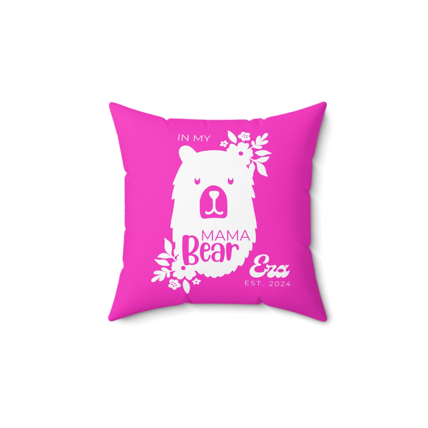 Personalized In My Mama Bear Era Pillow with Insert Pink Gift For Mom 14" × 14"   - HolidayShoppingFinds