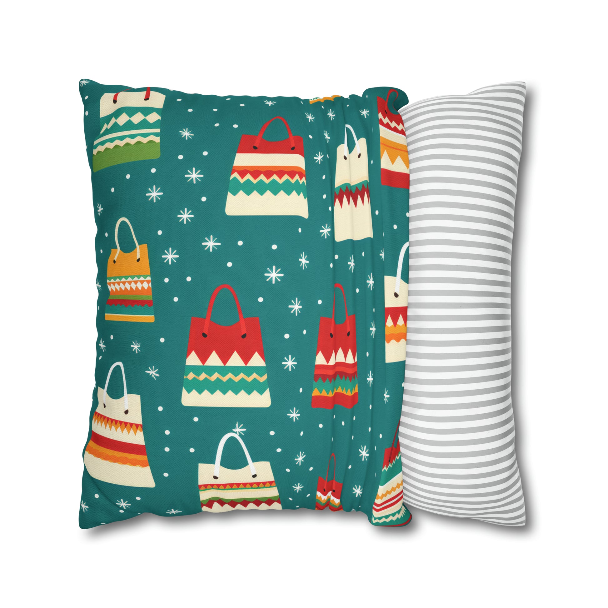 Holiday Shopaholic Gift Pillowcase, Add to Cart Pillow Case, Holiday Shopping Pillow Cover, Holiday Gift    - HolidayShoppingFinds