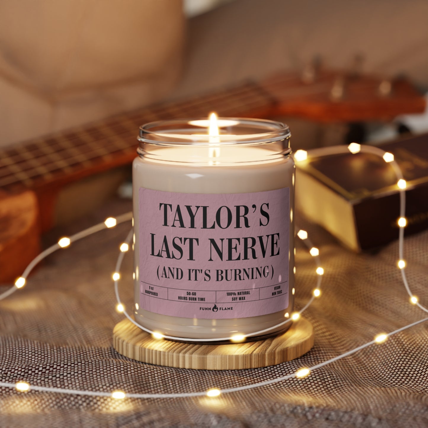 Funny Custom Candle, Last Nerve, Personalized Name Candle Gift (Plum), Custom Name Candle, Funny Gift, 100% Vegan Soy Wax Scented Candle, Eco-Friendly    - HolidayShoppingFinds