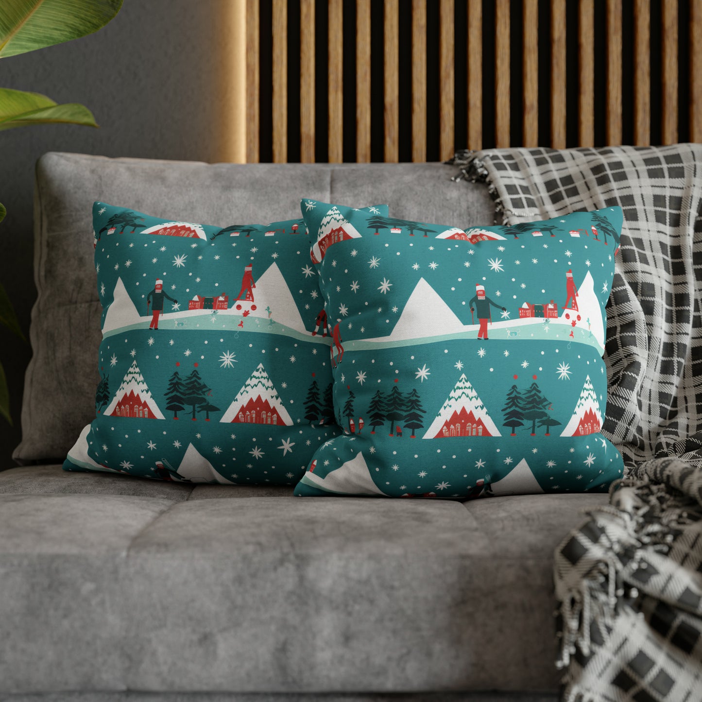 Winter Wonderland Pillowcase Holiday Cabin Snowy Mountain Pillow Décor, Holiday Gift    - HolidayShoppingFinds