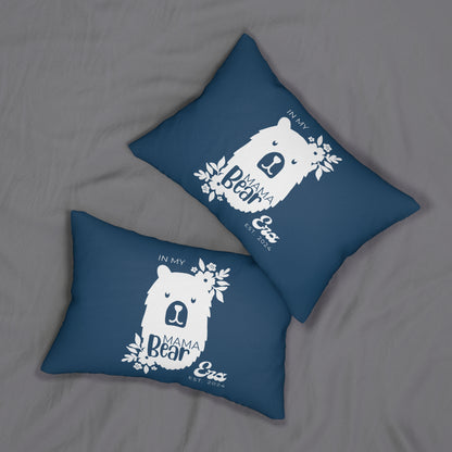 Personalized In My Mama Bear Era Lumbar Pillow Blue, Gift for Mom    - HolidayShoppingFinds