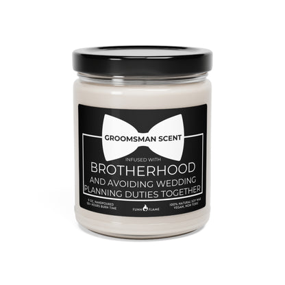 Groomsman Invitation, Wedding Groomsman Candle Gift Groomsmen Proposal Best Man Gift (B) Bridal Party Gift 100% Vegan Eco-Friendly Candle Coconut Cream + Cardamom 9oz  - HolidayShoppingFinds