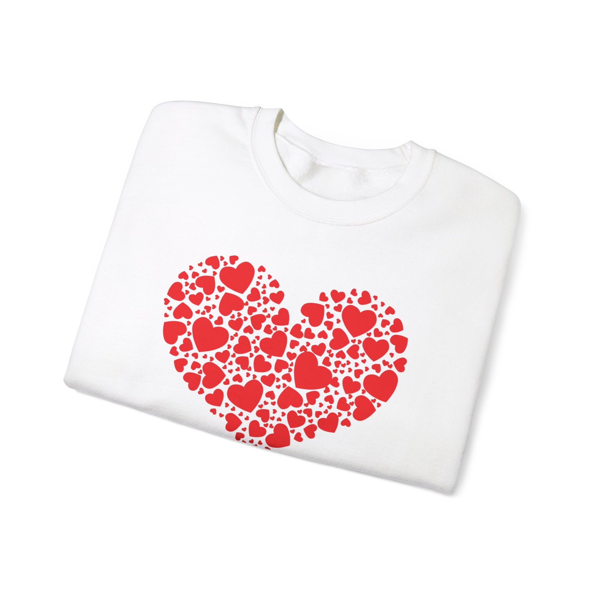 Double Heart Valentines Day Sweatshirt, Heart Sweatshirt Womens Mens    - HolidayShoppingFinds