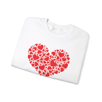 Double Heart Valentines Day Sweatshirt, Heart Sweatshirt Womens Mens    - HolidayShoppingFinds