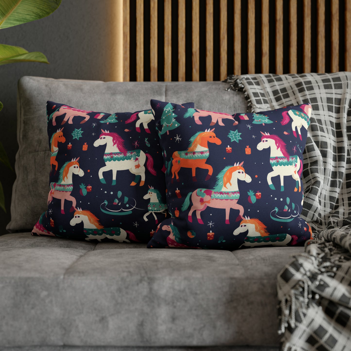 Magical Unicorn Pillowcase, Blue Accent Pillow Case Cover Cushion    - HolidayShoppingFinds