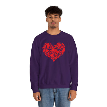 Double Heart Valentines Day Sweatshirt, Heart Sweatshirt Womens Mens    - HolidayShoppingFinds