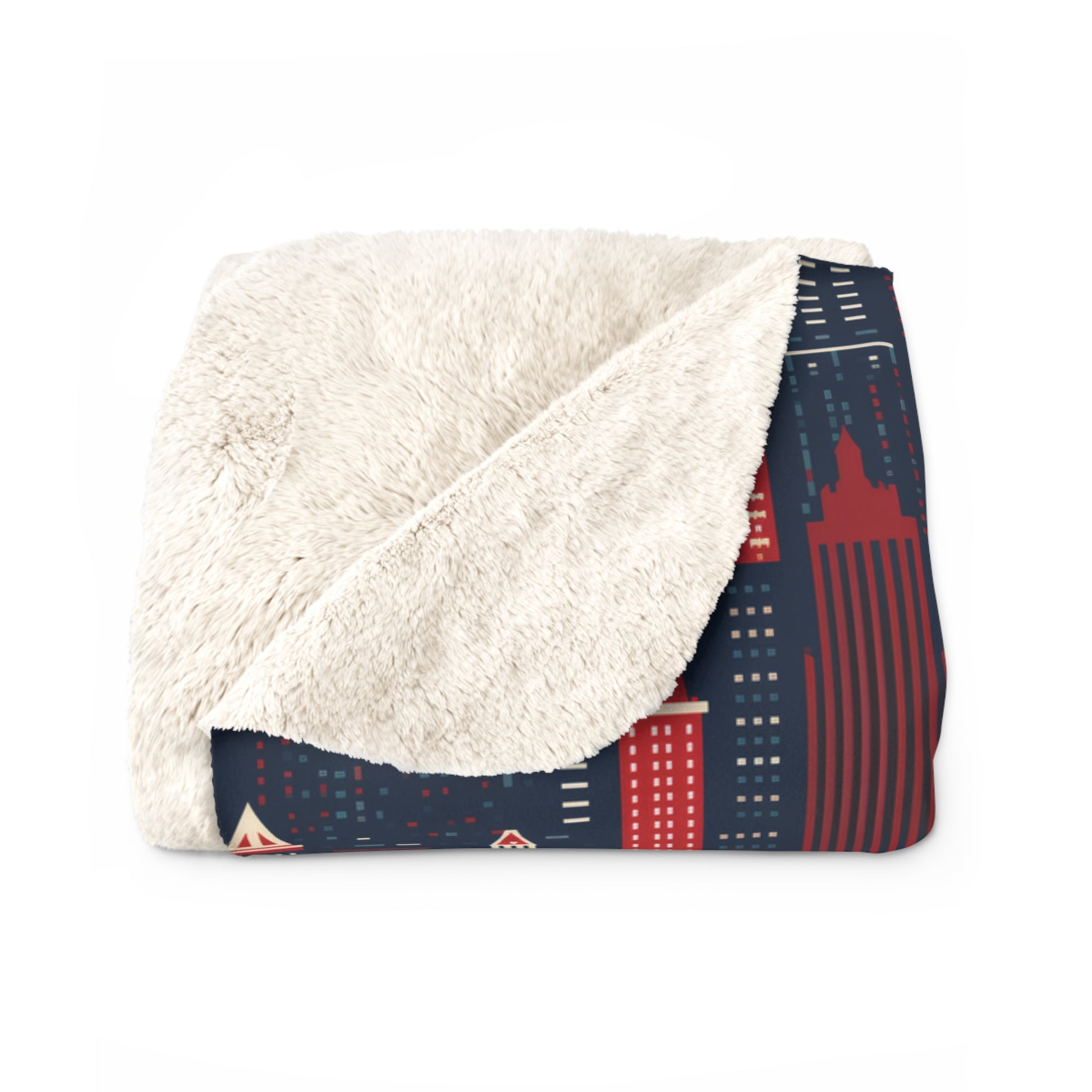 Skyscrapers Sherpa Blanket, Urban Metropolis City Skyline Throw Blanket, Gift for Architect    - HolidayShoppingFinds