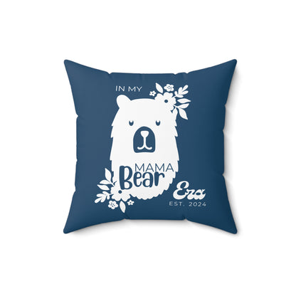 Personalized In My Mama Bear Era Pillow with Insert Blue, Gift For Mom 16" × 16"   - HolidayShoppingFinds