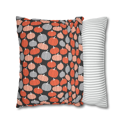 Pumpkins Square Pillow Case Throw Cover, Fall Accent Pillow    - HolidayShoppingFinds