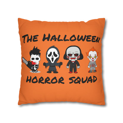 Halloween Horror Movie Characters Pillowcase, Halloween Killers Villains Orange Pillow, Horror Movie Fan Gift Pillow Cover    - HolidayShoppingFinds