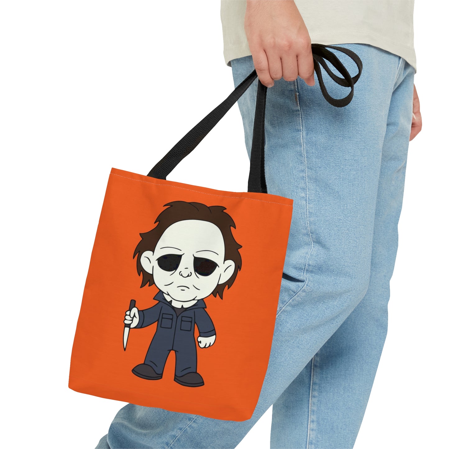 Michael Myers Tote Bag, Halloween Horror Movie Orange Bag, You Can't Kill the Boogieman, Horror Movie Fan Gift Small   - HolidayShoppingFinds