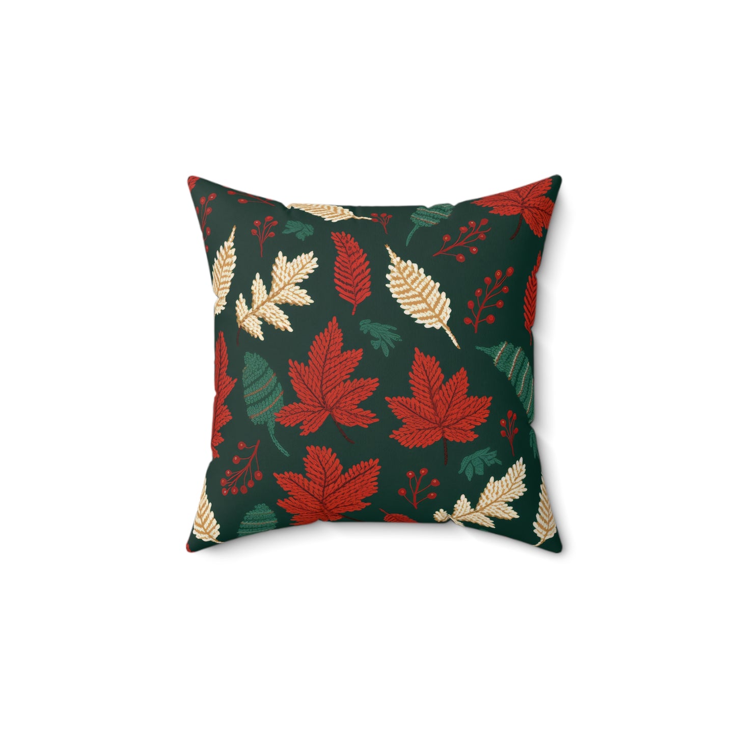 Fall Foliage Pillow, Autumn Accent Pillow Seasonal Pillow (Insert Incl.) 14" × 14"   - HolidayShoppingFinds