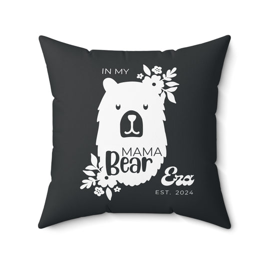 Personalized In My Mama Bear Era Pillow with Insert Beige Gift For Mom 20" × 20"   - HolidayShoppingFinds