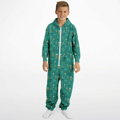 Green Holiday Teens Onesie: Boys & Girls Union Suit Athletic Jumpsuit    - HolidayShoppingFinds