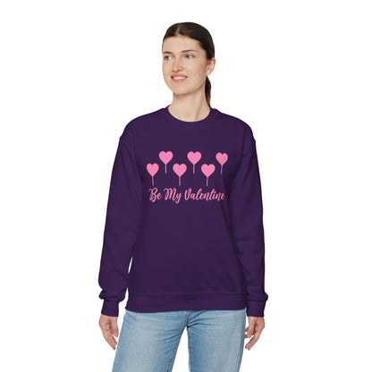 Be My Valentine Sweatshirt, Hearts Lollipop Perfect Gift for Couples    - HolidayShoppingFinds