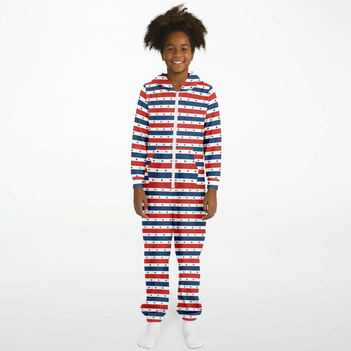 Star-spangled Teens Onesie, Kids Patriotic Union Suit Athletic Jumpsuit Red White & Blue    - HolidayShoppingFinds