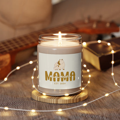 Personalized MAMA Capybara Candle Gift for Mom Mother Beige, 100% Vegan Soy Wax Candle Eco-Friendly Long-Lasting Candle    - HolidayShoppingFinds