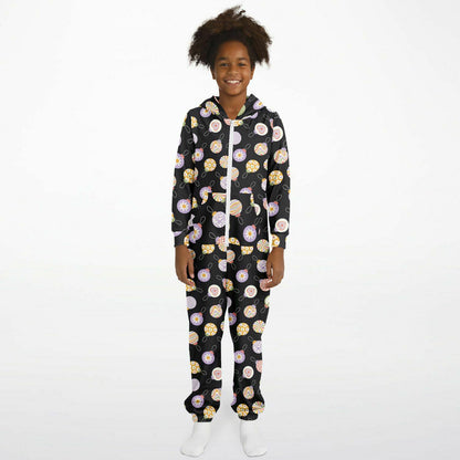 Colorful Christmas Ornaments Teens Onesie: Boys & Girls Union Suit Athletic Black Jumpsuit    - HolidayShoppingFinds