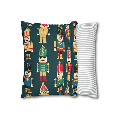 Christmas Nutcrackers Pillowcase, Holiday Accent Green Pillow Case, Nutcracker Pillow Cover, Holiday Gift    - HolidayShoppingFinds