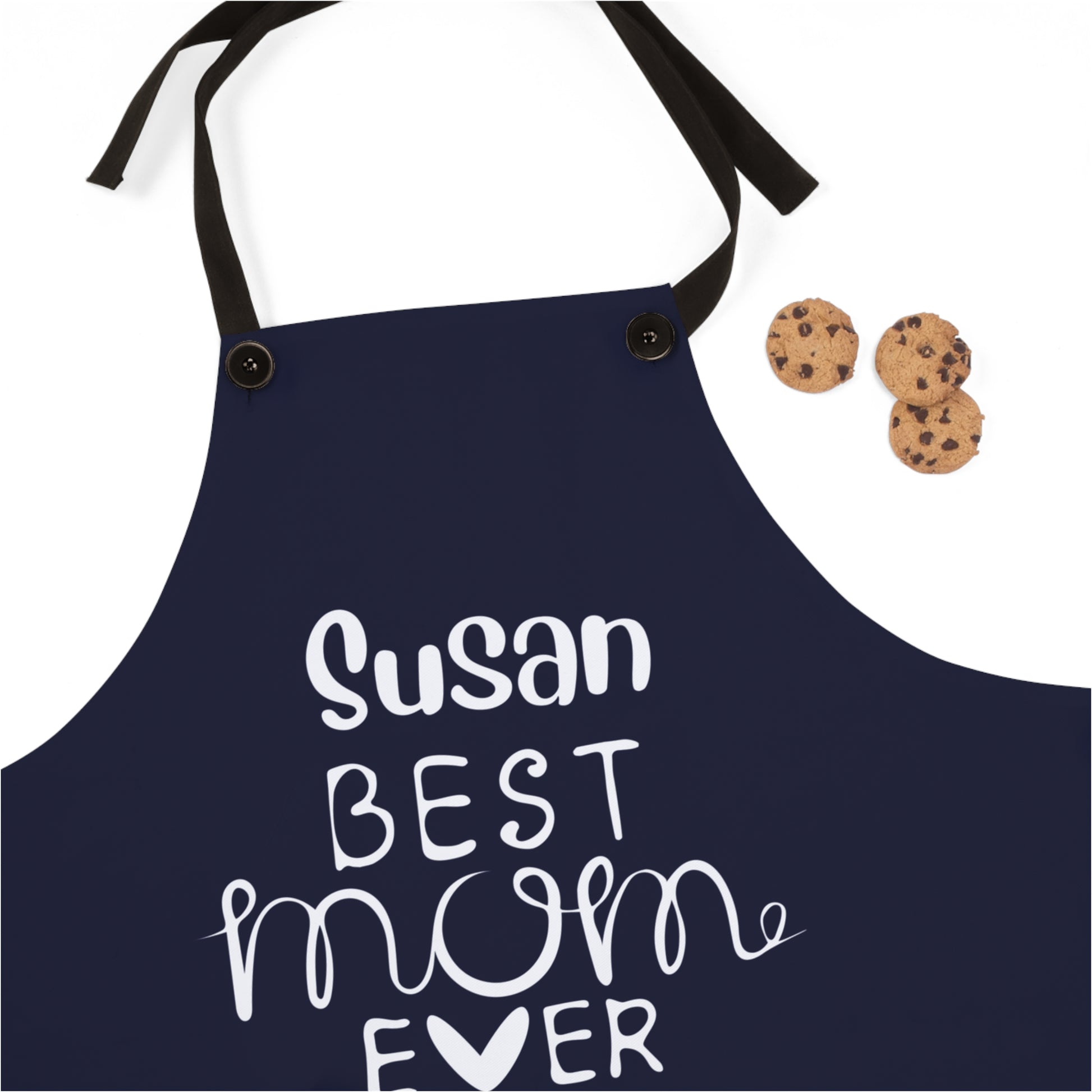 Personalized Best Mom Ever Gift Apron Blue Elephants, Gift for Mom Chef Apron    - HolidayShoppingFinds