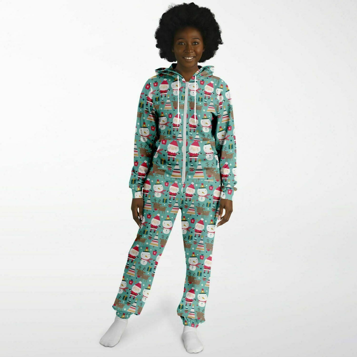 Merry Trio Green Adult Jumpsuit Gender-Neutral Athletic Onesie PJs    - HolidayShoppingFinds