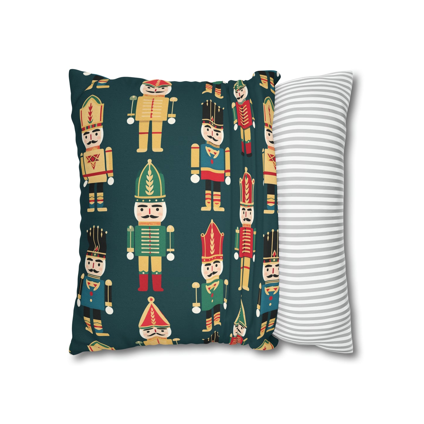 Christmas Nutcrackers Pillowcase, Holiday Accent Green Pillow Case, Nutcracker Pillow Cover, Holiday Gift    - HolidayShoppingFinds