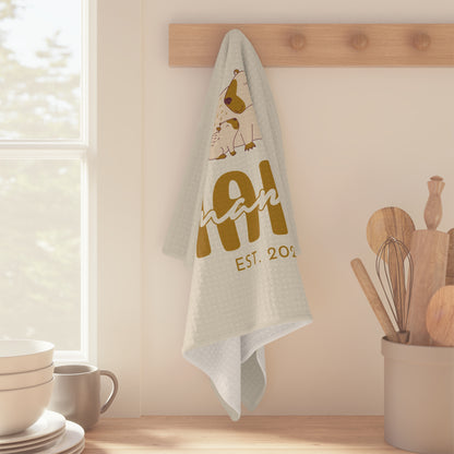 Personalized Mama Capybara KitchenTowel Beige, Gift For Mom    - HolidayShoppingFinds