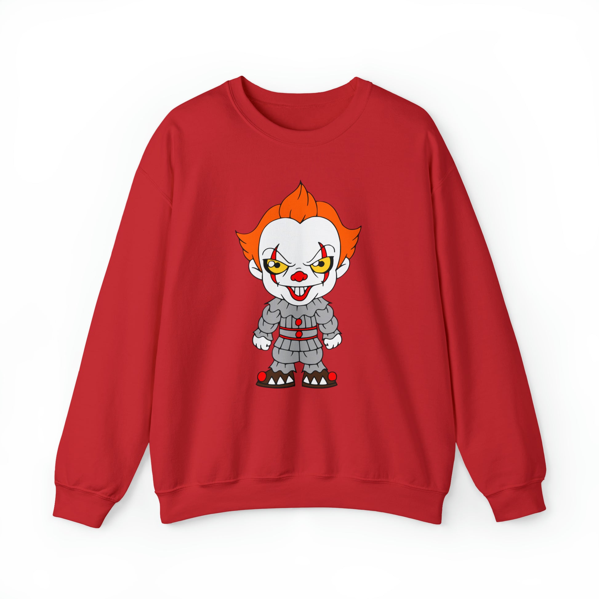 IT Pennywise Sweatshirt, Halloween Sweatshirt Pennywise Costume Outfit S Red  - HolidayShoppingFinds