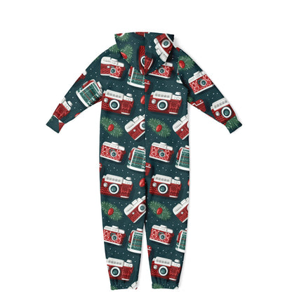 Vintage Camera Holiday Teens Onesie: Boys & Girls Union Suit Athletic Green Jumpsuit    - HolidayShoppingFinds