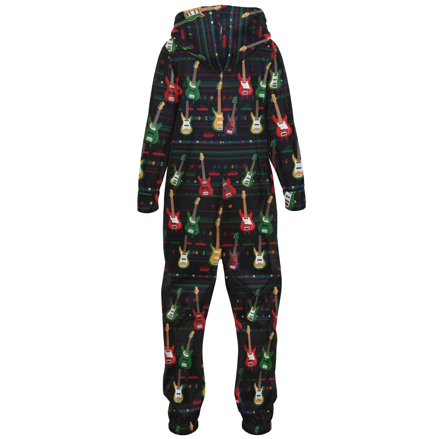 Rockstar Electric Guitars Teens Onesie, Colorful Guitars Blue Athletic Jumpsuit    - HolidayShoppingFinds