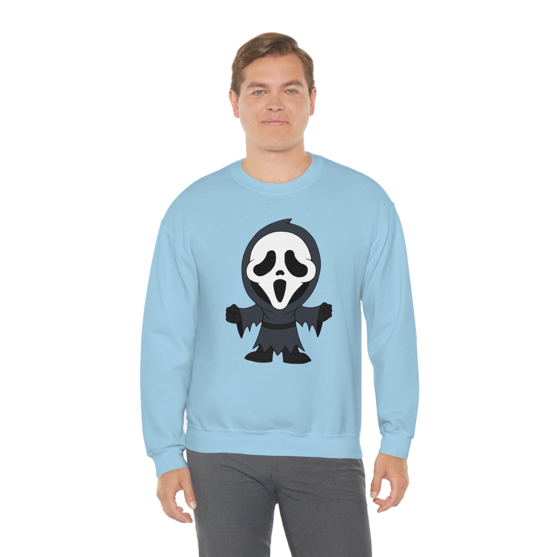 Ghostface Scream "Trick or Scream!" Halloween Unisex Sweatshirt Costume S-5XL    - HolidayShoppingFinds