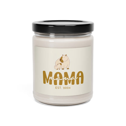 Personalized MAMA Capybara Candle Gift for Mom Mother Beige, 100% Vegan Soy Wax Candle Eco-Friendly Long-Lasting Candle Peppered Passionfruit 9oz  - HolidayShoppingFinds