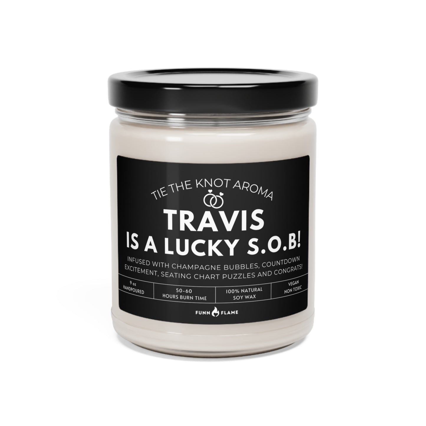 Lucky S.O.B. Candle Funny Bachelor Bachelorette Party Bridal Gift (B) 100% Vegan Soy Wax Candle Eco-Friendly Long-Lasting Candle Sea Salt + Orchid 9oz  - HolidayShoppingFinds