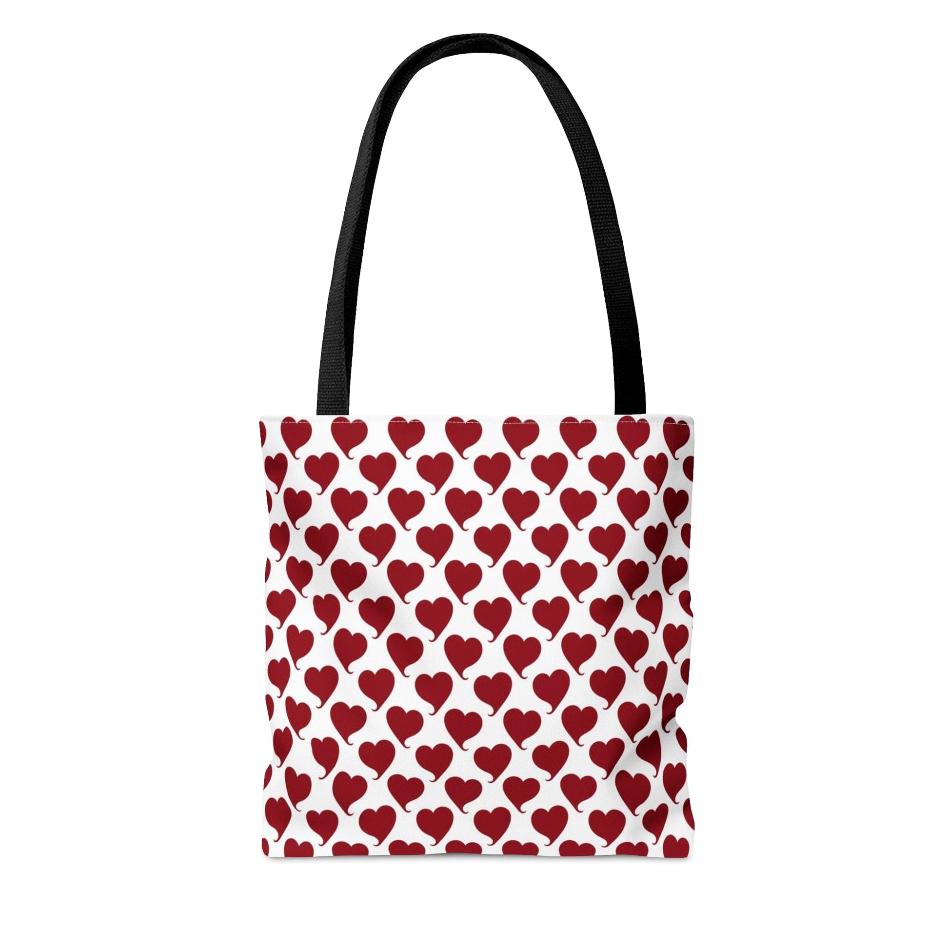 Red Hearts Pattern Hand Tote Bag, Valentine's Day Gift    - HolidayShoppingFinds