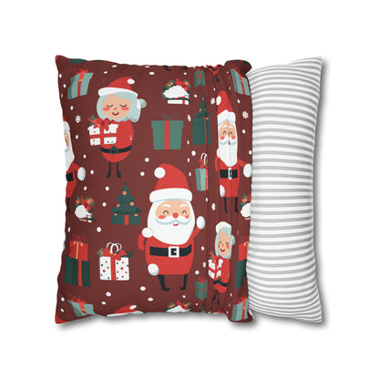 Santa & Mrs. Claus Pillowcase, Christmas Pillow Case, North Pole Home Decor    - HolidayShoppingFinds