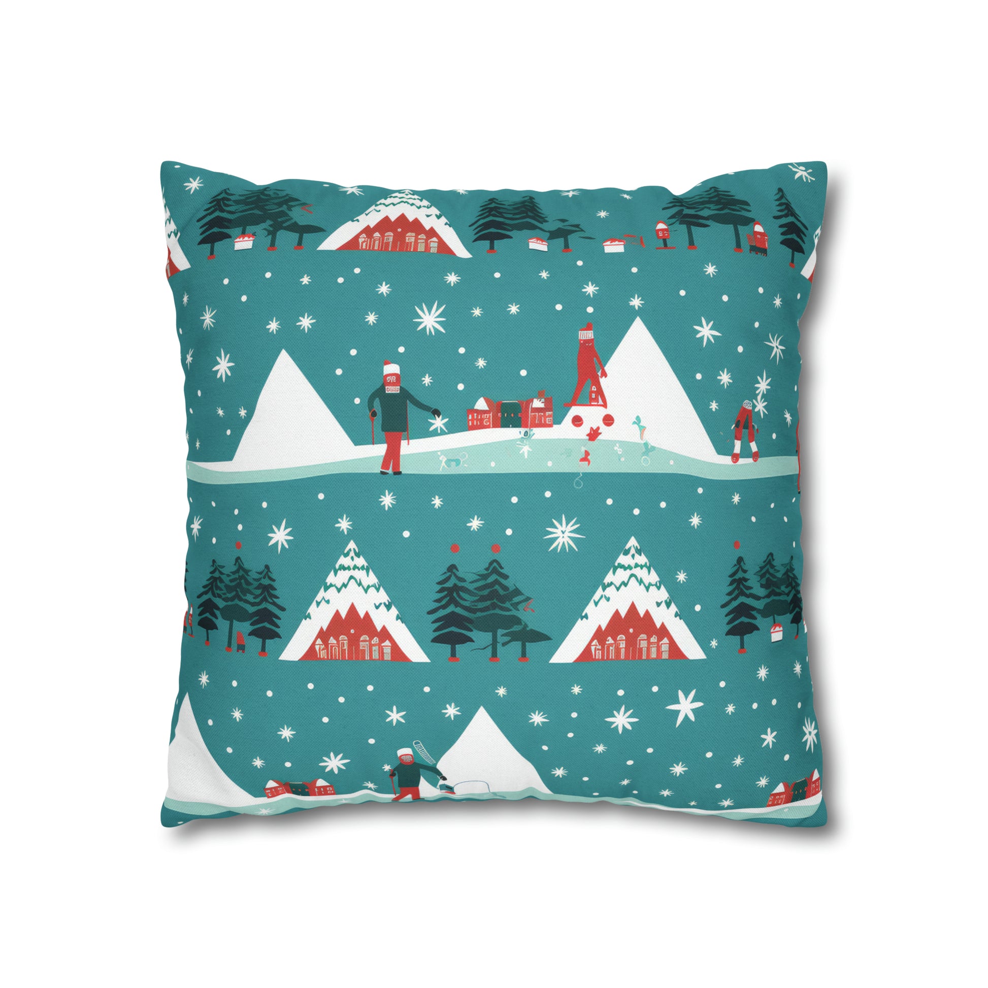 Winter Wonderland Pillowcase Holiday Cabin Snowy Mountain Pillow Décor, Holiday Gift    - HolidayShoppingFinds