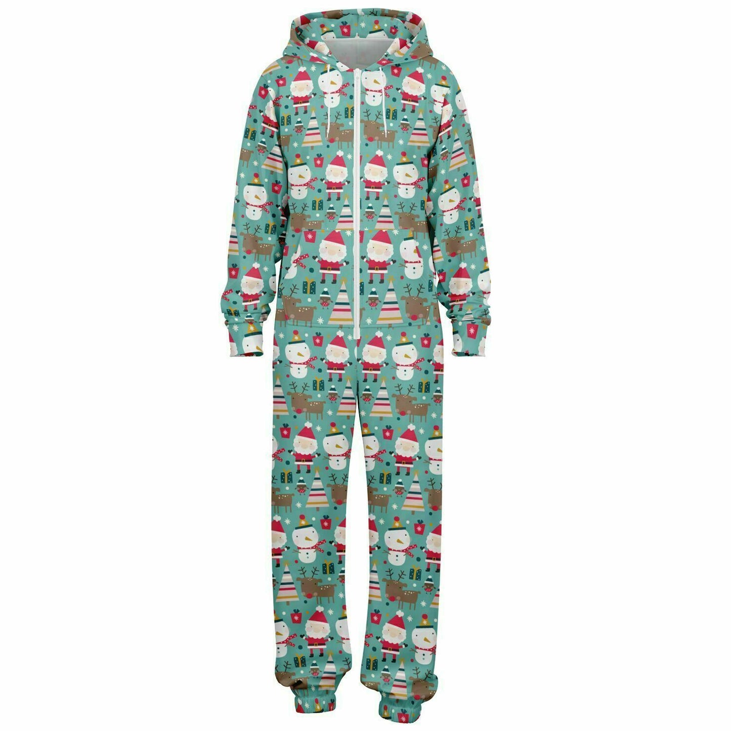 Merry Trio Green Adult Jumpsuit Gender-Neutral Athletic Onesie PJs    - HolidayShoppingFinds