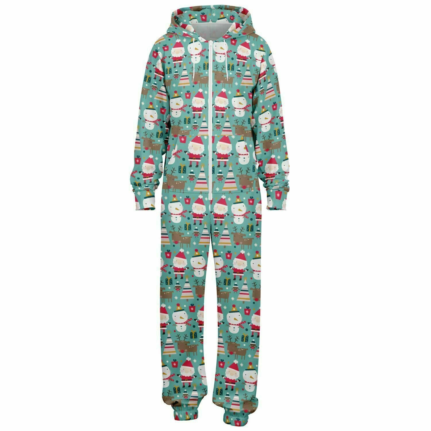 Merry Trio Green Adult Jumpsuit Gender-Neutral Athletic Onesie PJs    - HolidayShoppingFinds