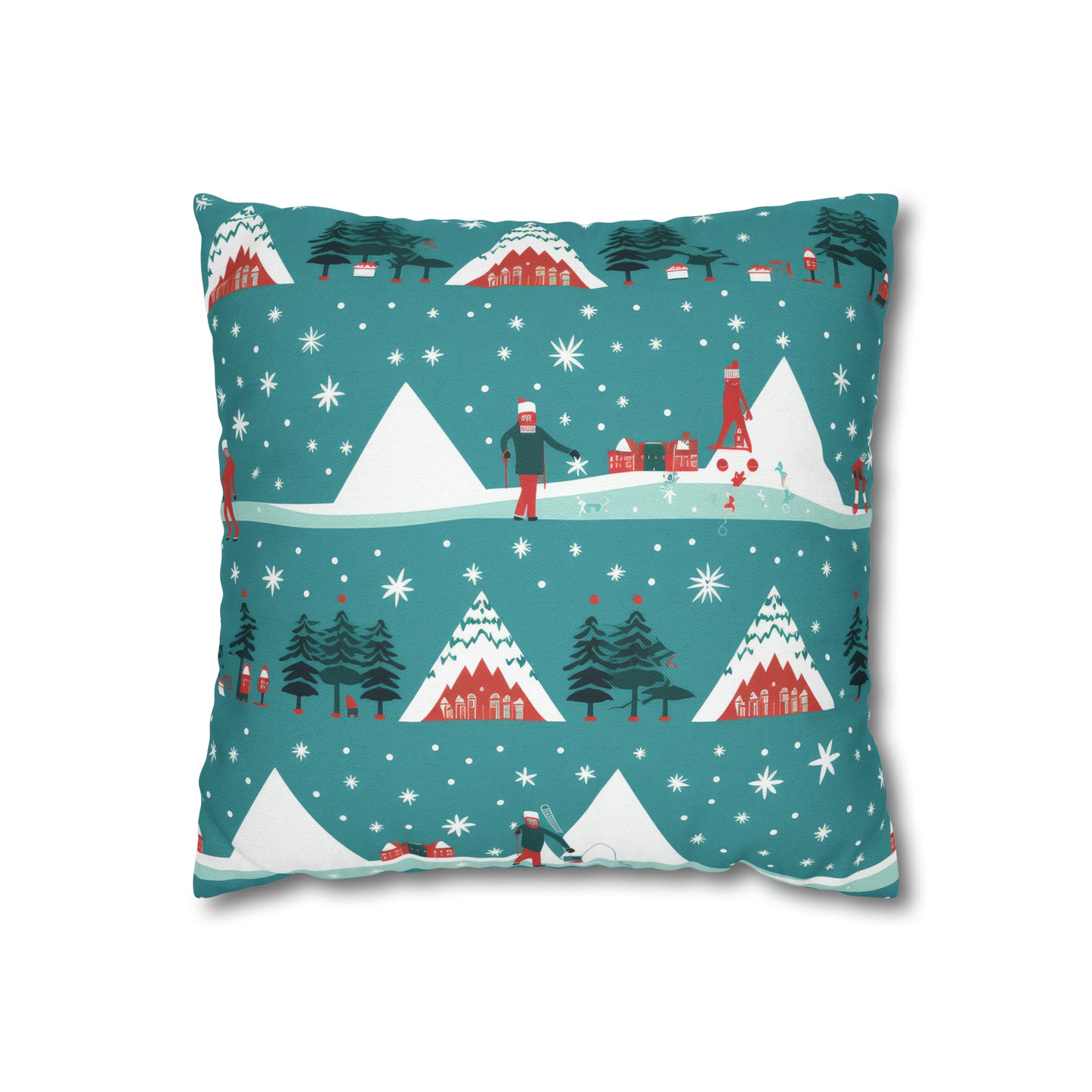 Winter Wonderland Pillowcase Holiday Cabin Snowy Mountain Pillow Décor, Holiday Gift    - HolidayShoppingFinds