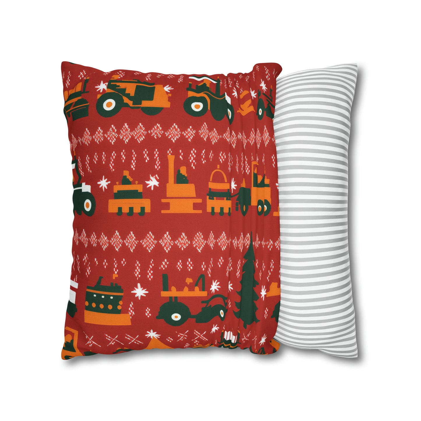 Construction Trucks Pillowcase, Kids Tractors Farm Pillow Red Pillow Cover    - HolidayShoppingFinds