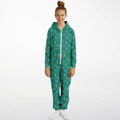 Green Holiday Teens Onesie: Boys & Girls Union Suit Athletic Jumpsuit    - HolidayShoppingFinds