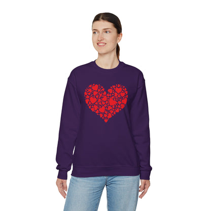 Double Heart Valentines Day Sweatshirt, Heart Sweatshirt Womens Mens    - HolidayShoppingFinds