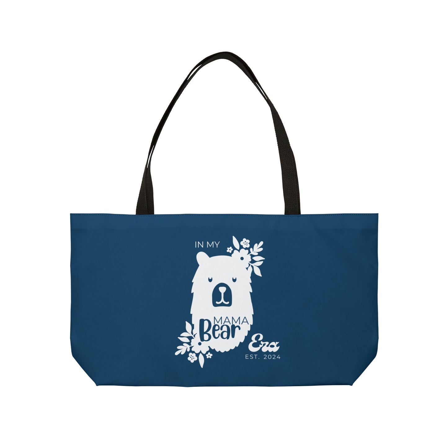 Personalized In My Mama Bear Era Weekender Tote Bag Blue, Gift for Mom 24" × 13"   - HolidayShoppingFinds